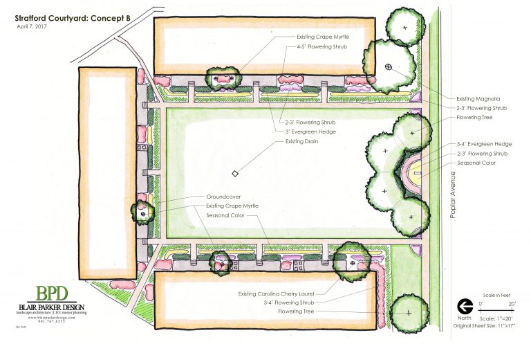 20170407 Courtyard Concept B – Blair Parker Design | landscape architecture